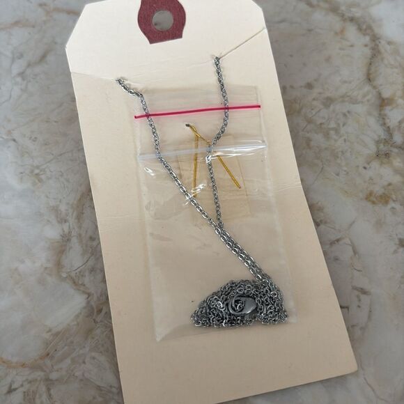 1952 Japan Stamp Pendant Necklace NWOT 22” Chain - Picture 3 of 5